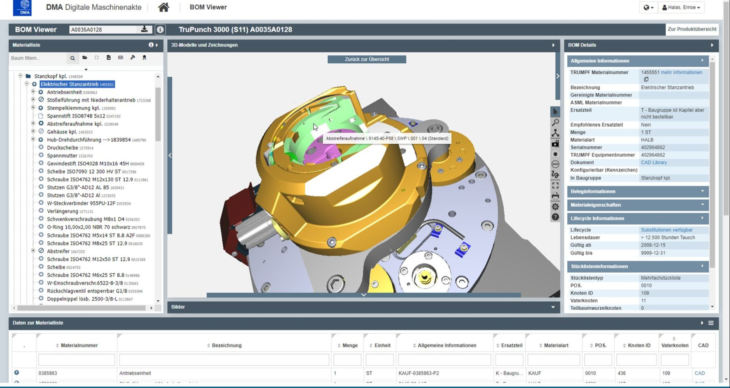 "Digital Machine File" at TRUMPF