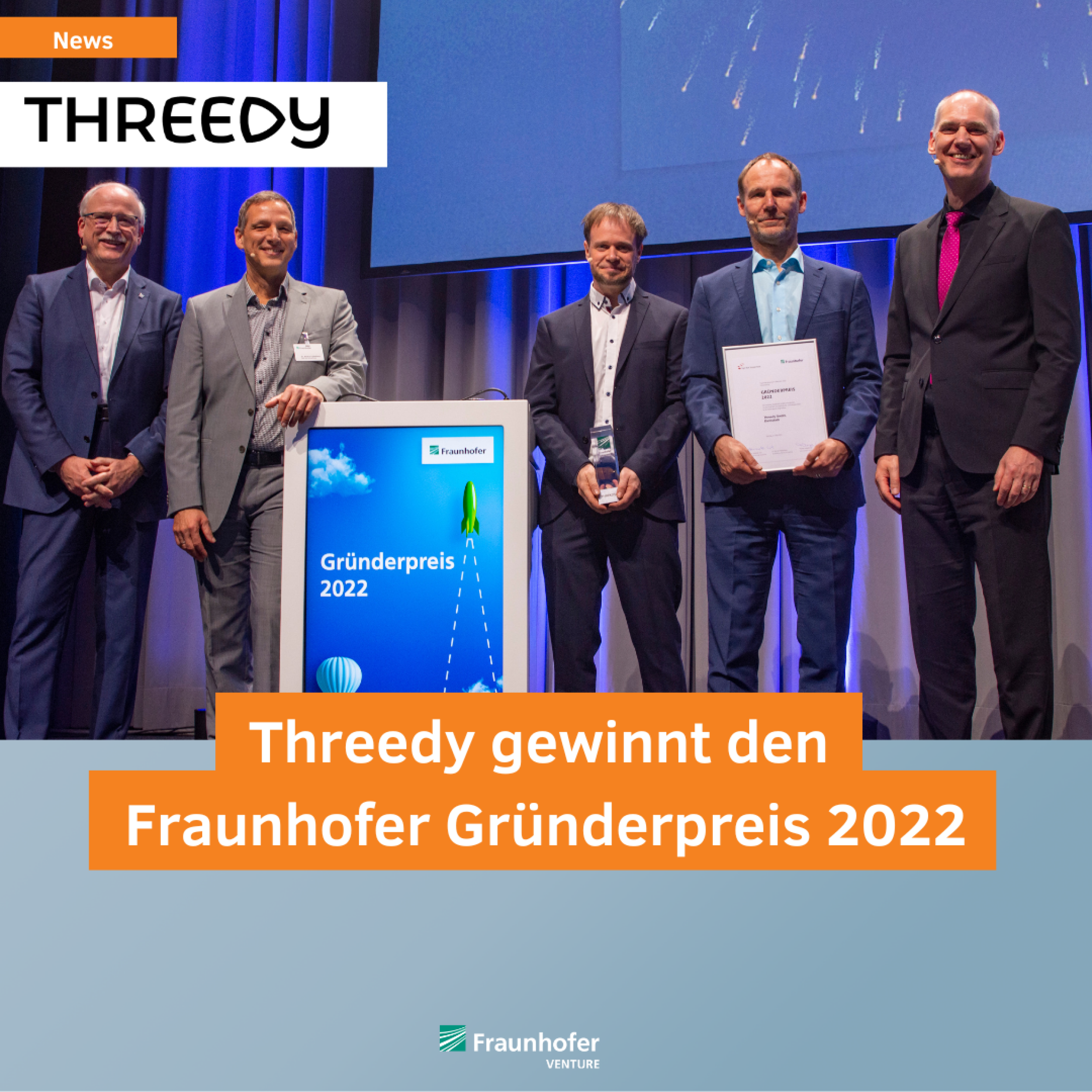 Threedy wins Fraunhofer Founders Award 2022